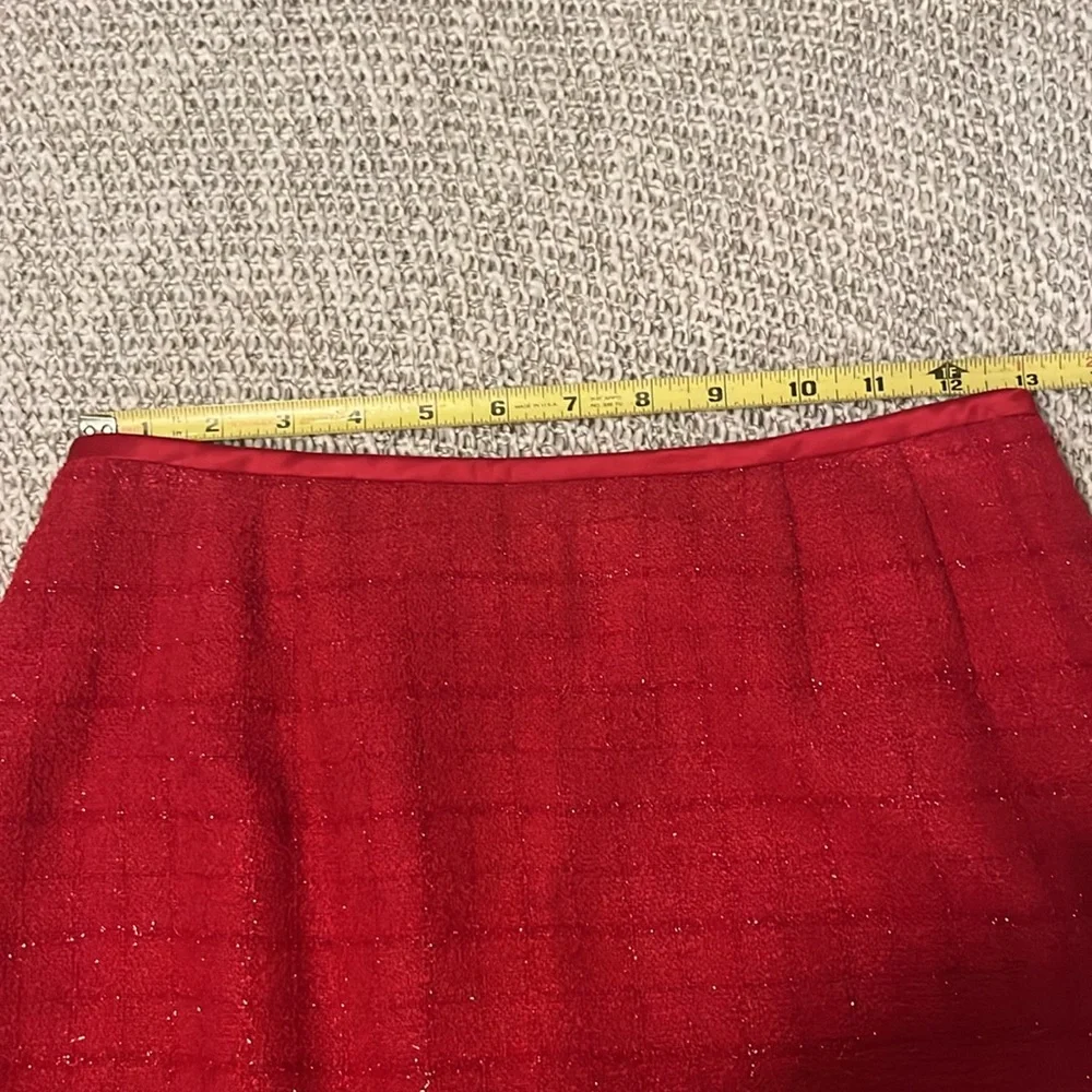 Kasper Women’s Petite Shimmer Red Skirt & Blazer Jacket Set Suit Sz 4P